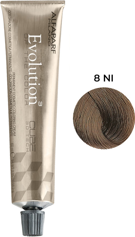 Стойкая краска для волос Evolution of the Color тон 8 Ni Alfaparf, 60 мл