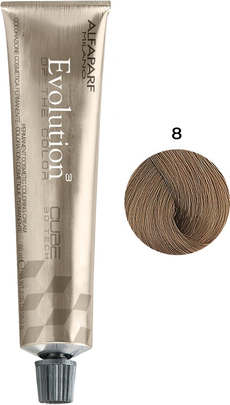 Стойкая краска для волос Evolution of the Color тон 8 Alfaparf, 60 мл 