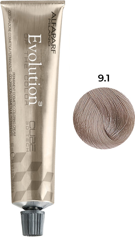 Стойкая краска для волос Evolution of the Color тон 9.1 Alfaparf, 60 мл