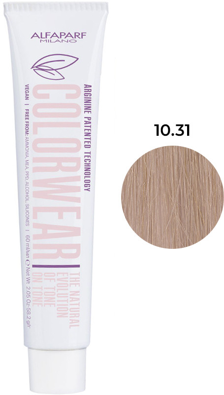 Тонирующая краска для волос Color Wear тон 10.31 Alfaparf, 60 мл 
