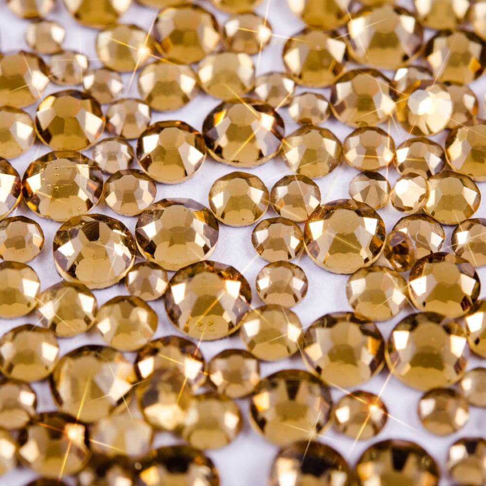 Стрази Swarovski SS3,4,5,6,8,10 Mix Lt.Clorado Tоpaz, 1400 шт