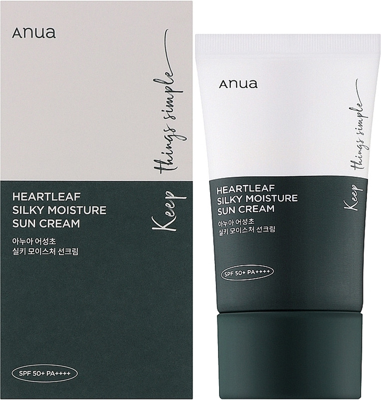 Сонцезахисний крем зволожувальний Heartleaf Silky Moisture Sunscreen SPF 50 ANUA, 50 мл на beauty-prof.com Фото 2 Сонцезахисний крем зволожувальний Heartleaf Silky Moisture Sunscreen SPF 50 ANUA, 50 мл Фото 2