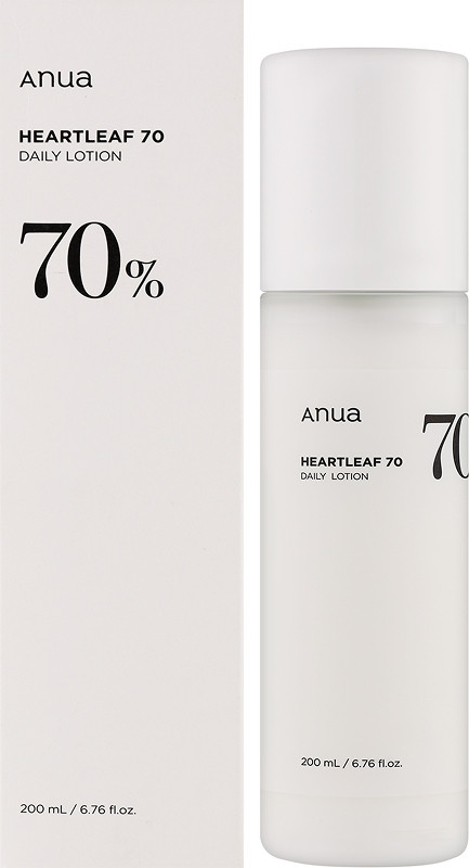 Лосьон для лица успокаивающий с экстрактом хауттюйнии Heartleaf 70 Daily Lotion ANUA, 200 мл