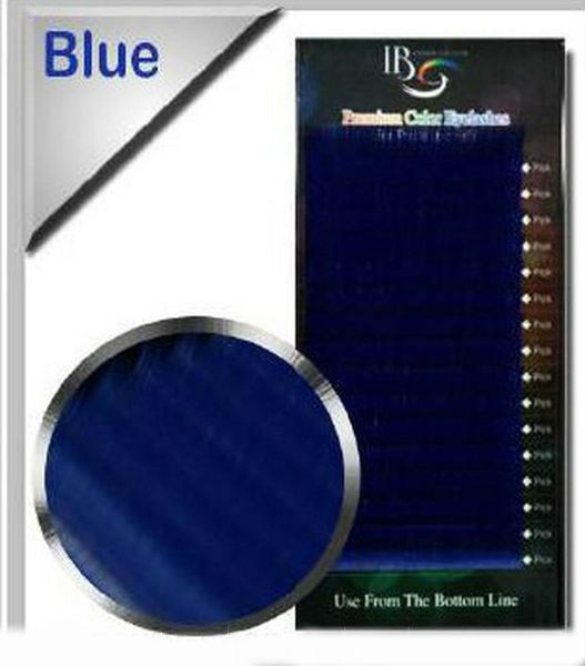 Ресницы голубые (blue) изгиб С 0.10 (16 рядов 12мм) I-Beauty *