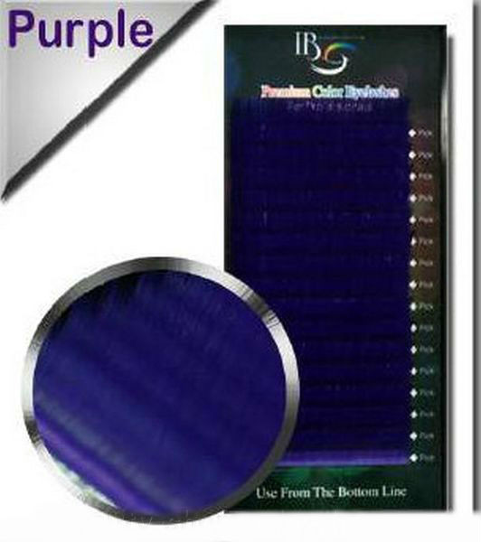 Вії пурпурні (purple) вигин З 0.10 (16 рядів 12мм) I-Beauty *