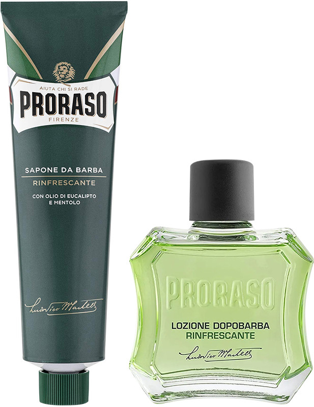 Набір для гоління подарунковий з евкаліптовою олією й ментолом Tube&Lotion Proraso, (150млХ100мл) Фото 2