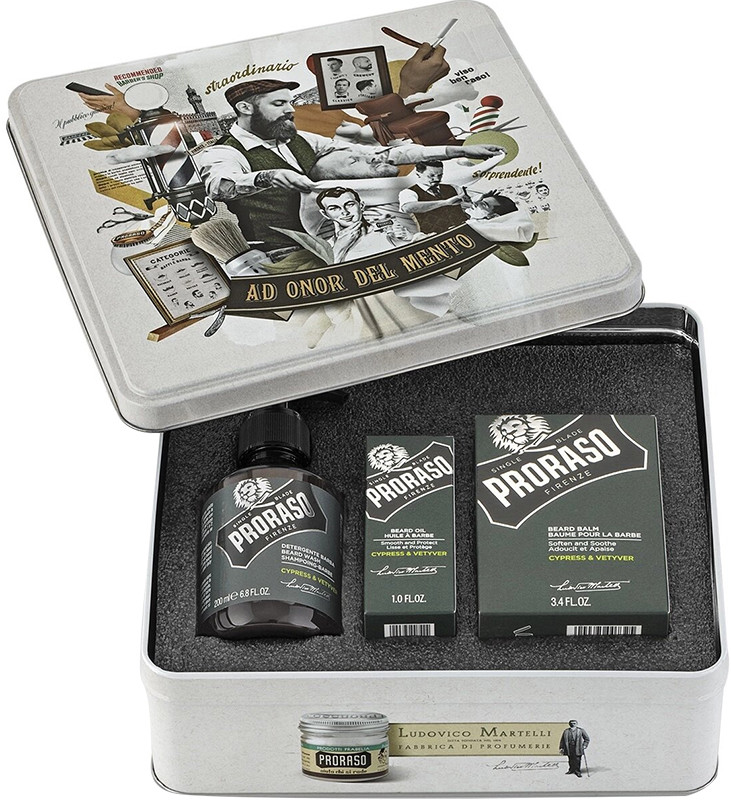 Набір подарунковий для догляду за бородою Cypress&Vetyver Proraso