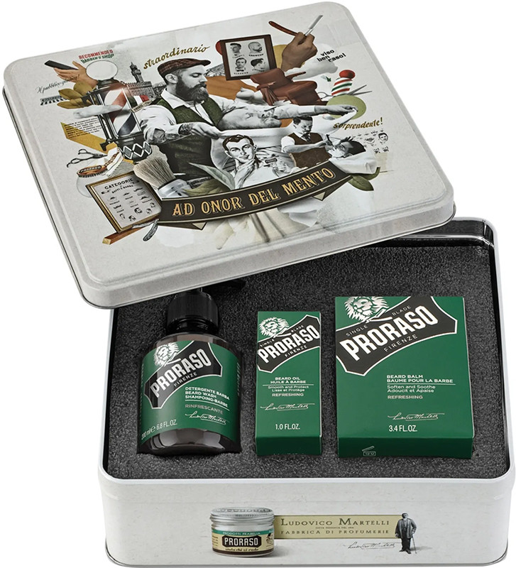 Набір подарунковий для догляду за бородою Refresh Proraso
