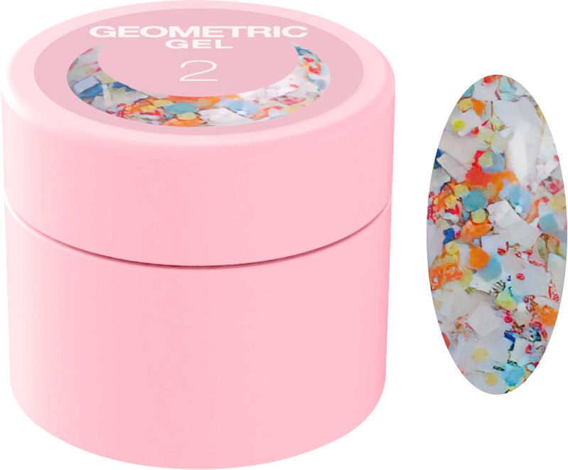 Блискітки для нігтів Geometric Gel №2- Luna 5 мл