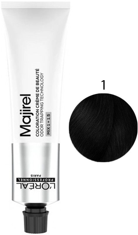Крем-краска для волос стойкая 1 Majirel L’Oreal Professionnel, 60 мл