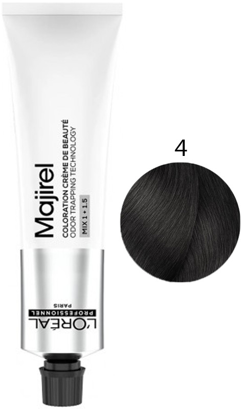 Крем-краска для волос стойкая 4 Majirel L’Oreal Professionnel, 60 мл