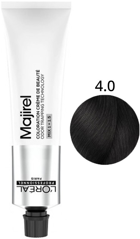 Крем-краска для волос стойкая 4.0 Majirel L’Oreal Professionnel, 60 мл