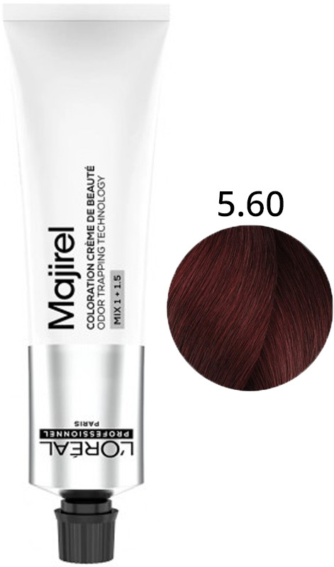 Крем-краска для волос стойкая 5.60 Majirel L’Oreal Professionnel, 60 мл