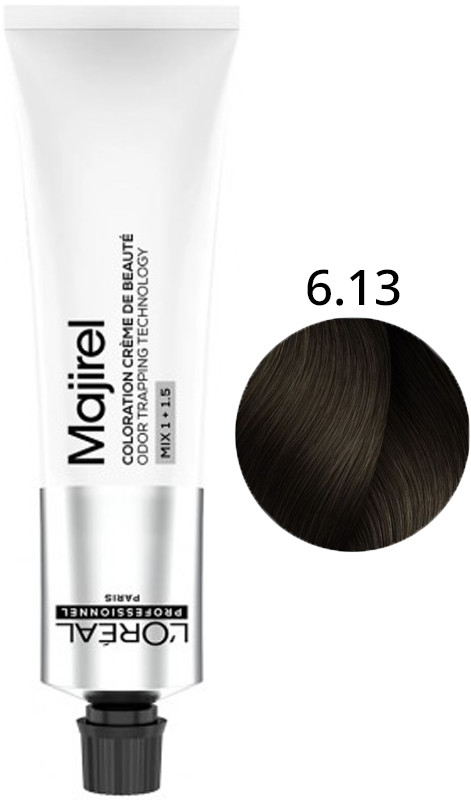 Крем-фарба для волосся стійка 6.13 Majirel L’Oreal Professionnel, 60 мл