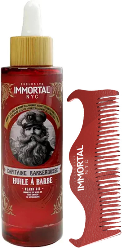 Премиум масло для бороды с гребнем Beard Сaptain Barberousse Beard Oil Immortal, 100 мл