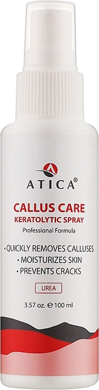 Спрей-кератолітик для видалення ороговілої шкіри Callus Care Spray Atica, 100 мл