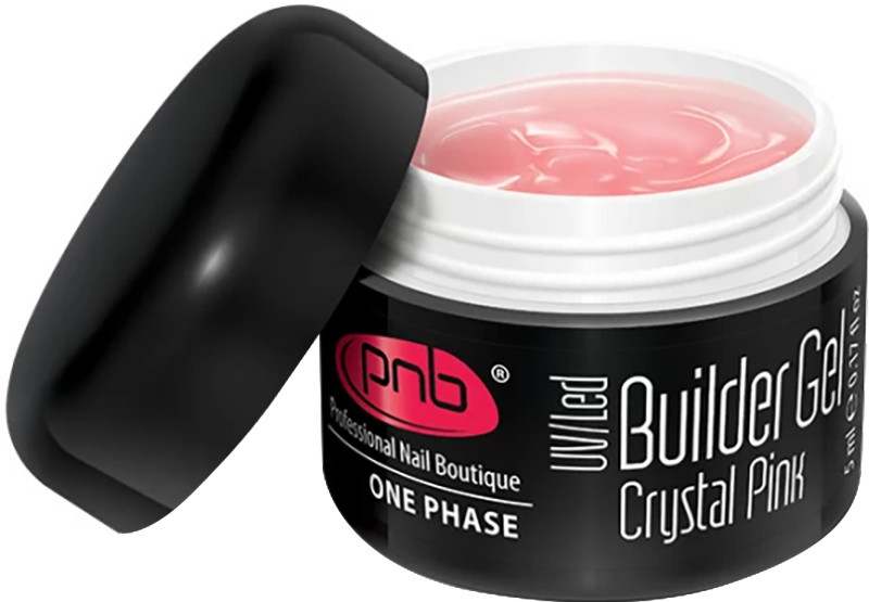 Гель моделирующий прозрачно-розовый Builder Gel Crystal Pink PNB 5, мл