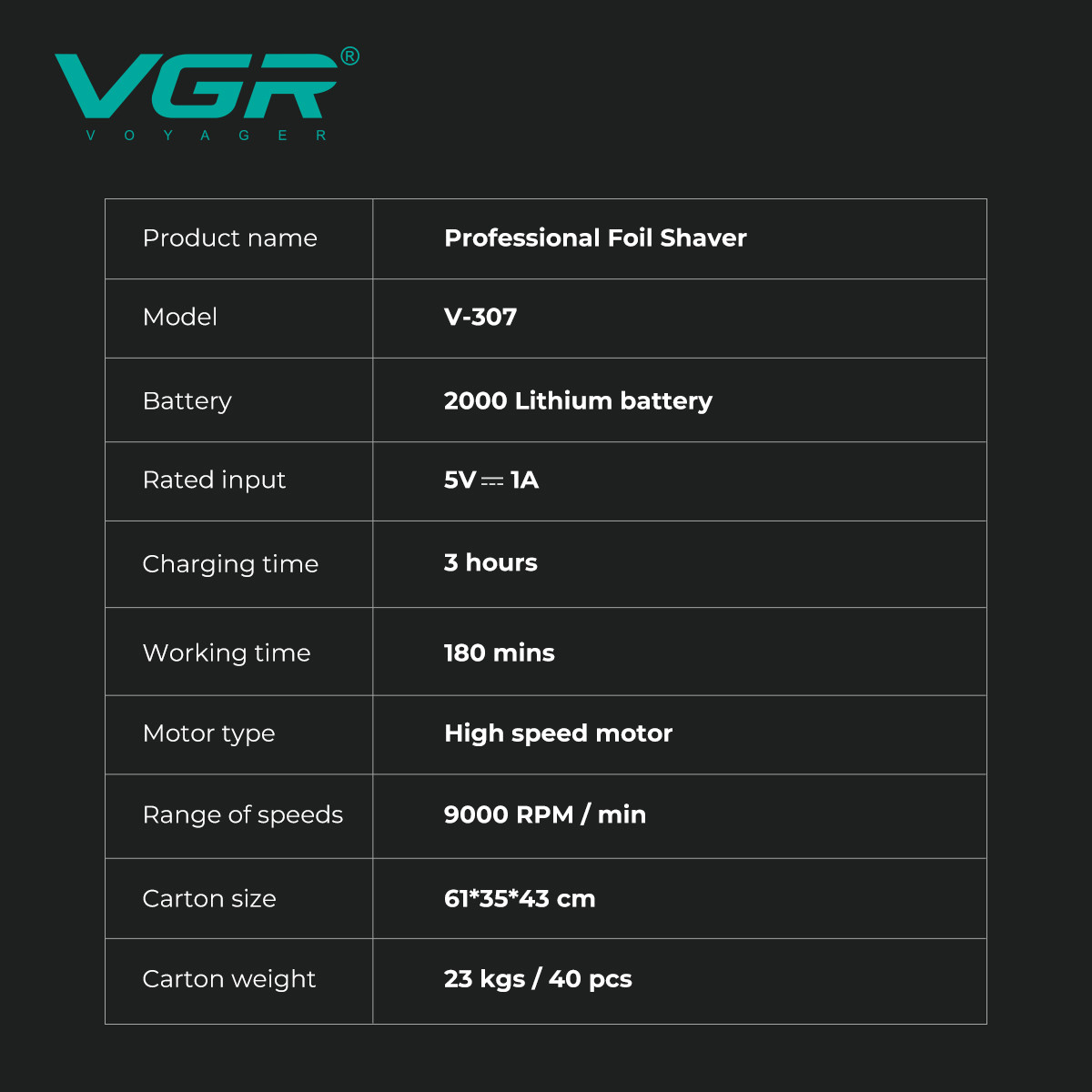 Электробритва V-307 GREEN VGR  Фото 4 