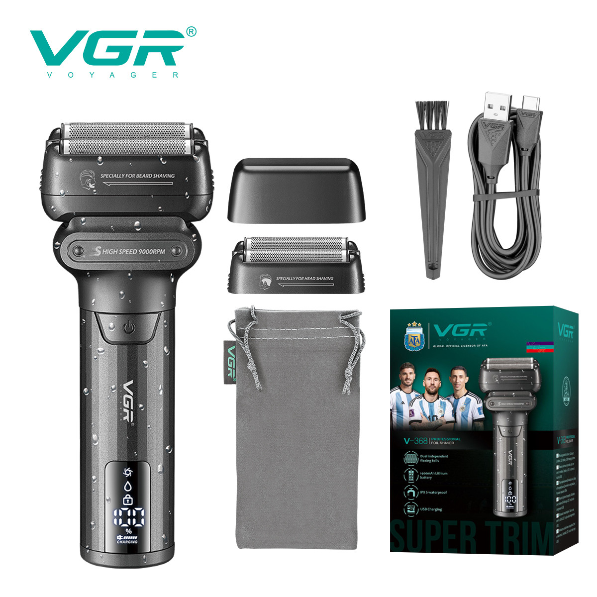 Електробритва V-368 IPX6 VGR  Фото 2 