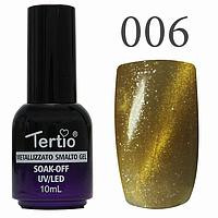Гель-лак №006 CAT EYES (золотистий магнітний) 10 мл Tertio