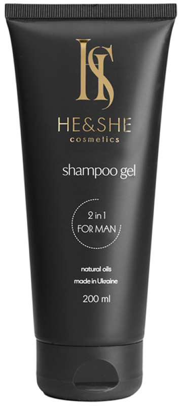 Шампунь-гель мужской 2 в 1 He&She Cosmetics, 200 мл
