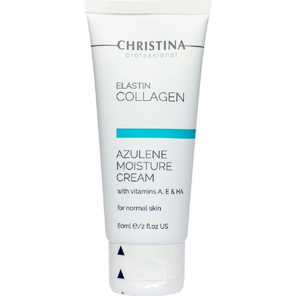 Азуленовый увлажняющий крем для нормальной кожи Elastin Collagen Azulene Moisture Cream with A,E & HA 60 мл Christina