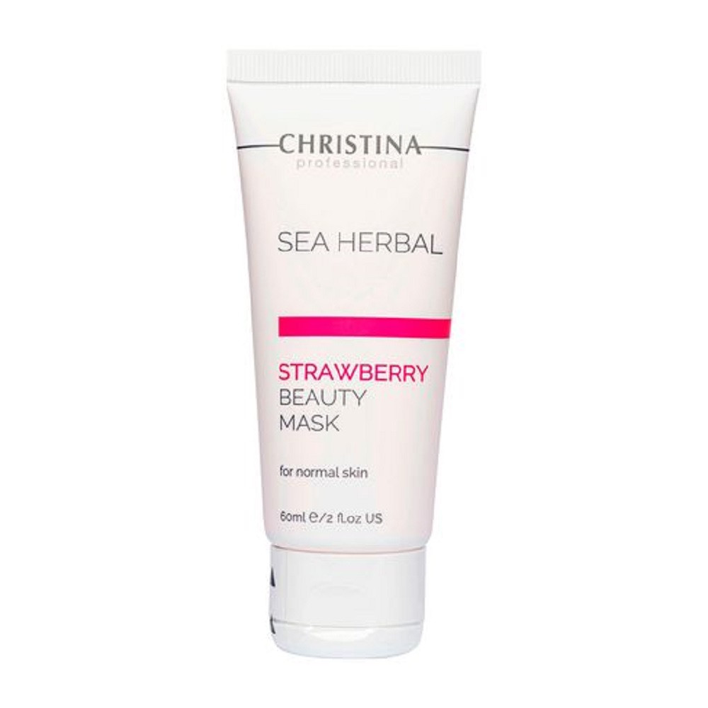 Клубничная маска красоты для нормальной кожи Sea Herbal Beauty Mask Strawberry 60 мл Christina 