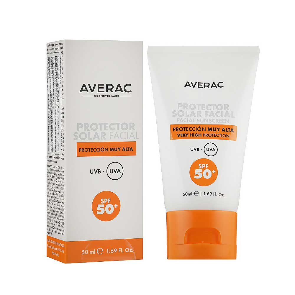 Сонцезахисний засіб для обличчя Solar Facial Sunscreen SPF 50+ 50 мл Averac на beauty-prof.com Фото 2 Сонцезахисний засіб для обличчя Solar Facial Sunscreen SPF 50+ 50 мл Averac Фото 2