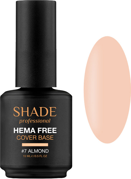 База для нігтів cover Hema Free №7 Almond Shade, 15 мл