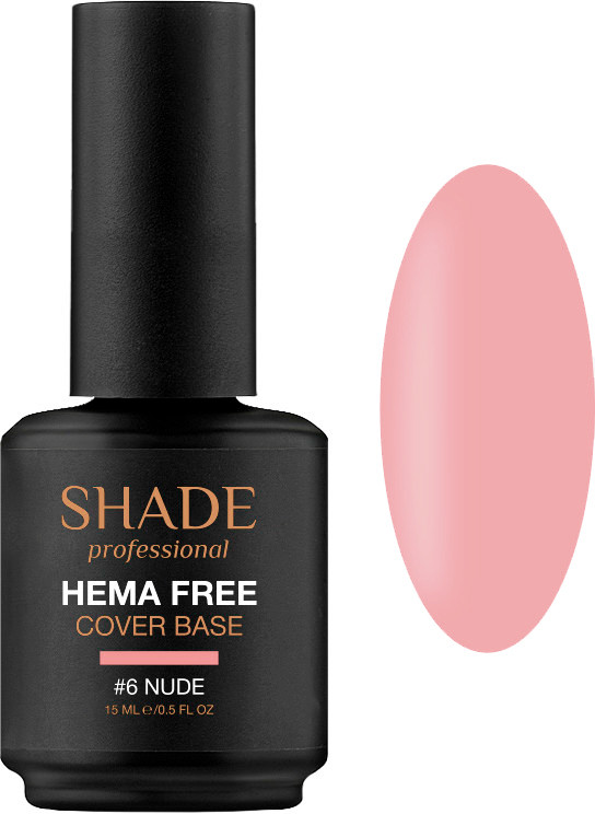 База для ногтей cover Hema Free №6 Nude Shade 15 мл