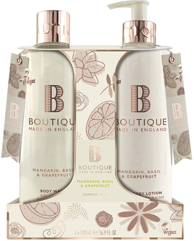 Набір для тіла Mandarin, Basil & Grapefruit Duo Boutique, (500мл/500мл) 