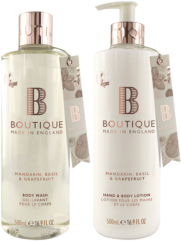 Набір для тіла Mandarin, Basil & Grapefruit Duo Boutique, (500мл/500мл)  Фото 2 