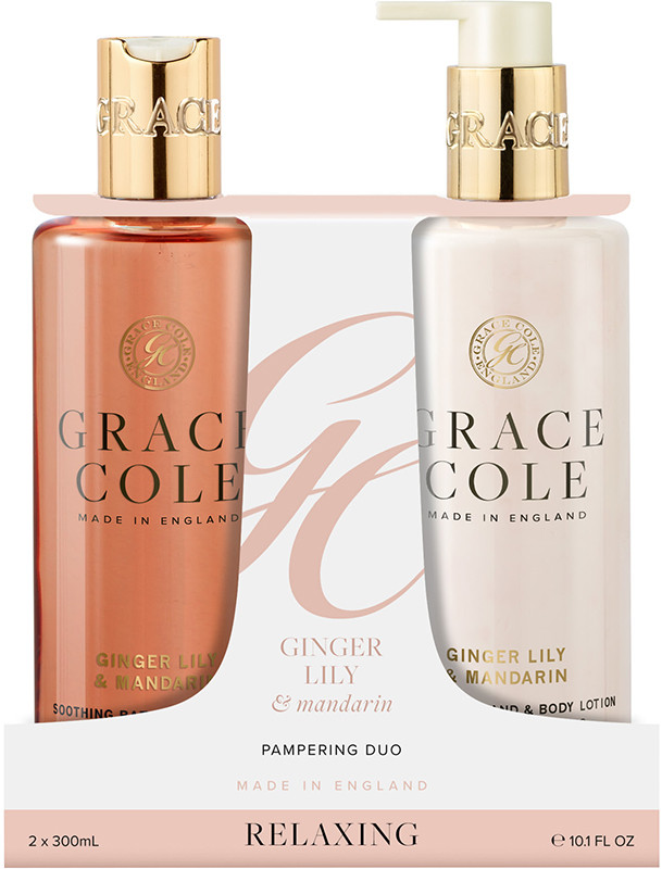 Набор для тела Ginger Lily & Mandarin Duo Grace Cole, (300мл/300мл) 