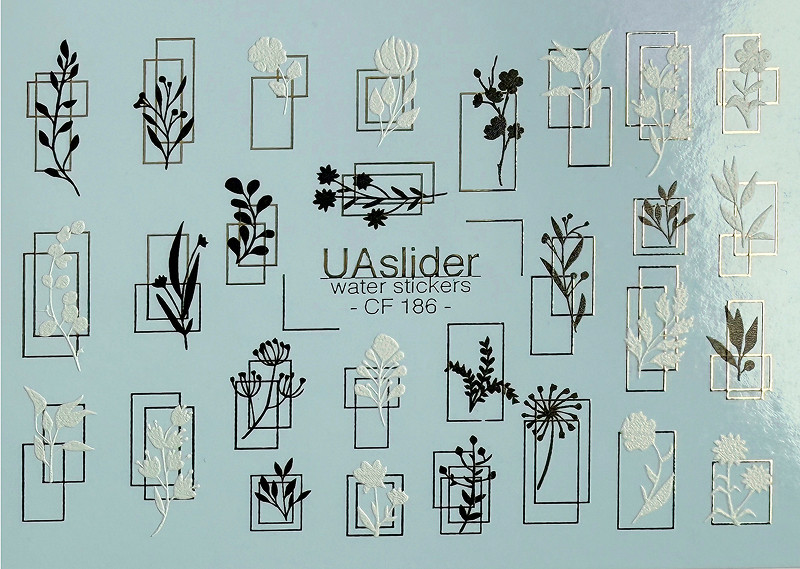 Слайдер-дизайн для ногтей Color and Foil 186 Slider