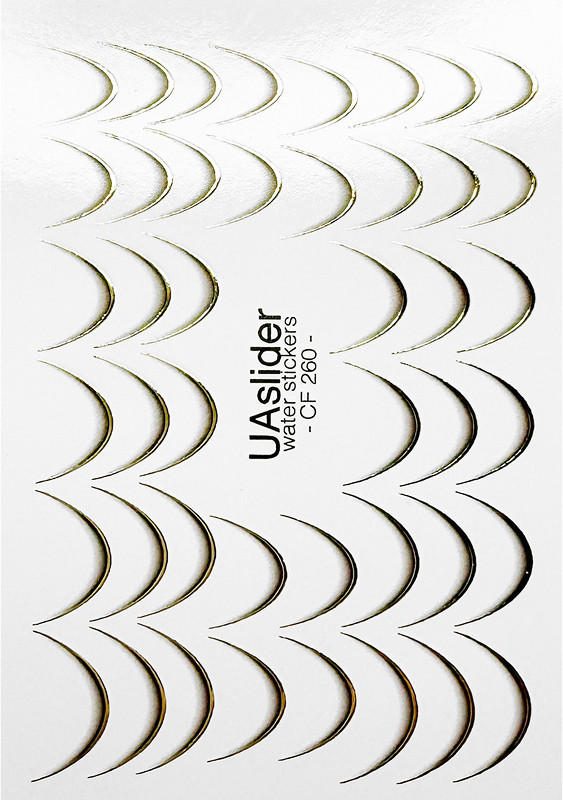 Слайдер-дизайн для ногтей Color and Foil 260 gold Slider