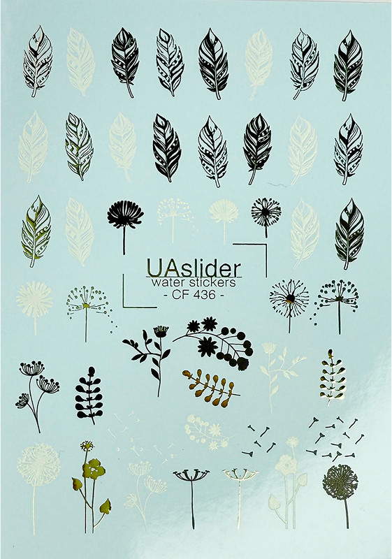 Слайдер-дизайн для ногтей Color and Foil 436 Slider