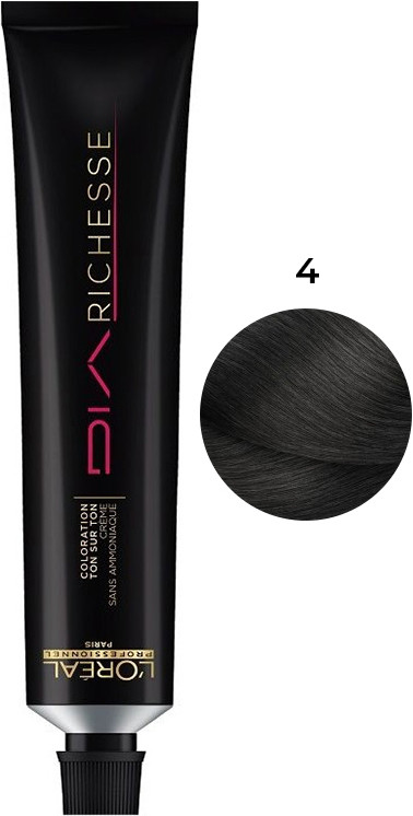 Крем-краска для волос DIA Richesse № 4 L’Oreal Professionnel Paris, 50 мл