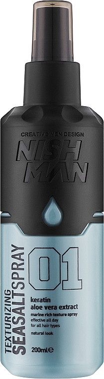 Спрей для укладки волос с морской солью 01 Nishman, 200 мл