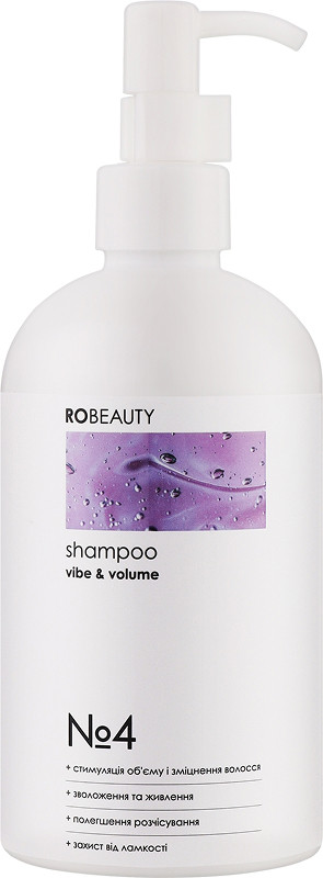 Шампунь для об'єму волосся Shampoo vibe & volume RoBeauty, 350 мл