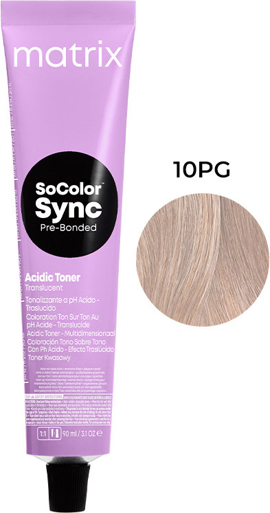 Тонер на кислотной основе холодный золотистый опал без аммиака Color Sync 10PG 90 мл Matrix