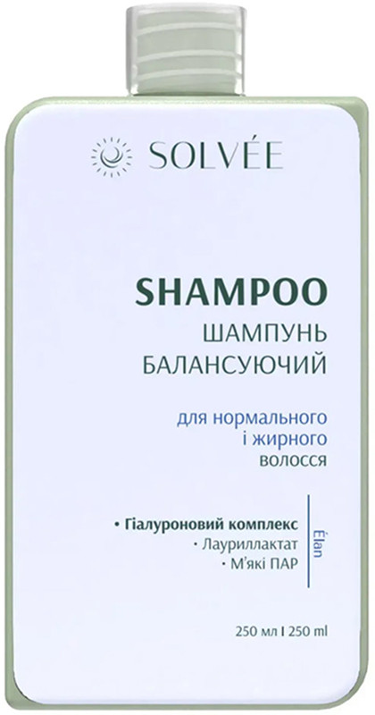 Шампунь балансирующий для нормальных и жирных волос Elan Shampoo Solvee, 250 мл