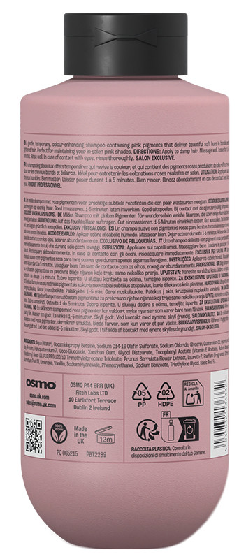 Шампунь для поддержания розовых оттенков Pink Soda NEW Osmo, 400 мл  Фото 2 