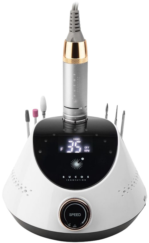 Фрезер для манікюру BUCOS Nail Drill X2 PRO WHITE PEARL (65W/35000 об.) 