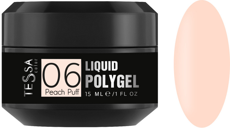 Жидкий полигель  Liquid Polygel № 06 Peach Puff Tessa, 15 мл