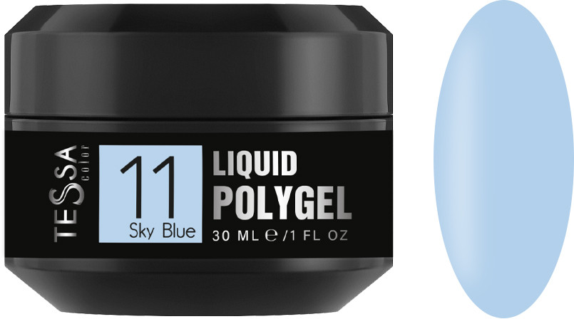 Рідкий полігель Liquid Polygel № 11 Sku Blue Tessa, 30 мл