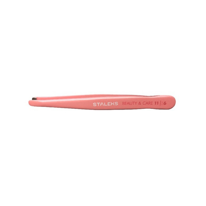 Пінцет для брів BEAUTY & CARE 11 TYPE 6 (закруглені кромки) рожевий СТАЛЕКС*