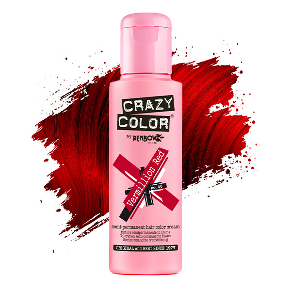 Тинт-краска для волос №40 насыщенный черно-красный Crazy Color, 100 мл