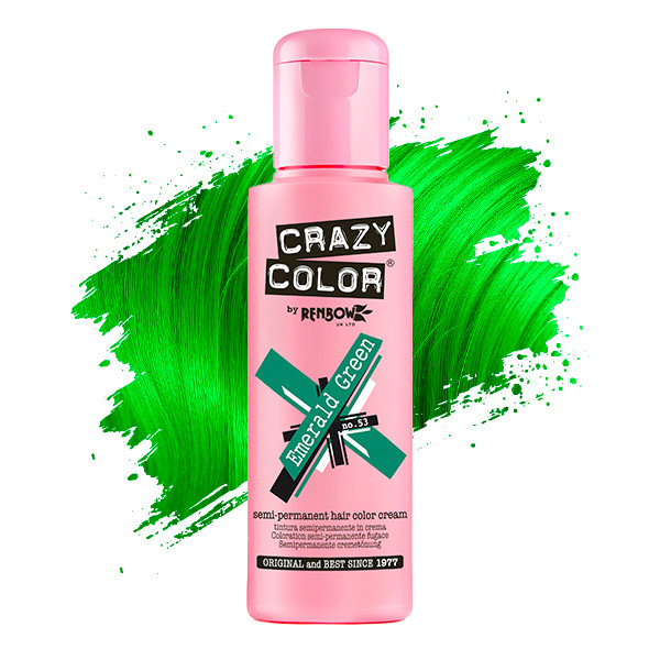 Тинт-краска для волос №53 изумрудно-зеленый Crazy Color, 100 мл