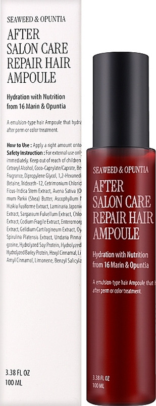 Ампула для пошкодженого волосся відновлююча After Salon Care Repair Hair Ampoule CURLYSHYLL, 100 мл