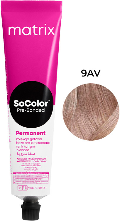 Крем-краска для волос PRE Bonded Socolor.beauty 9AV Matrix, 90 мл